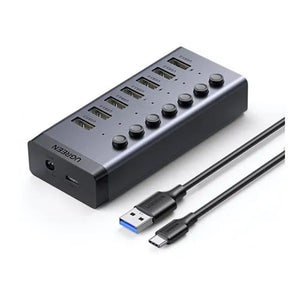 UGREEN 7-in-1 USB-C to 7xUSB 3.0 Hub with 12V/2A Adapter (90307)