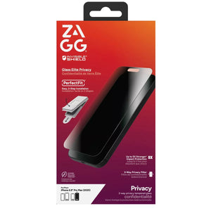 ZAGG Glass Elite Privacy with Perfect Fit Tray | Apple iPhone 17 Pro Screen Protector