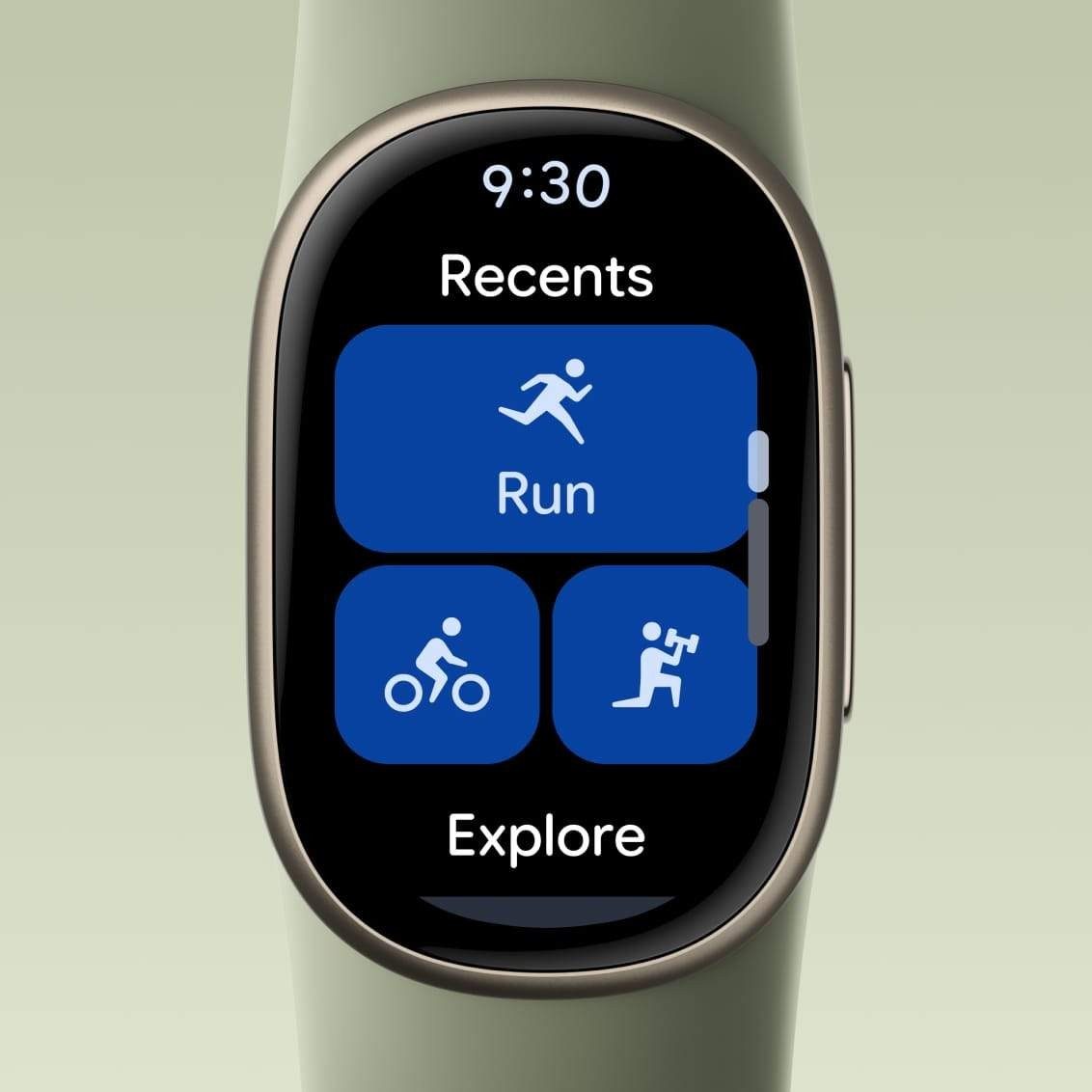 Google Fitbit Edge - Our biggest, brightest tracker screen.