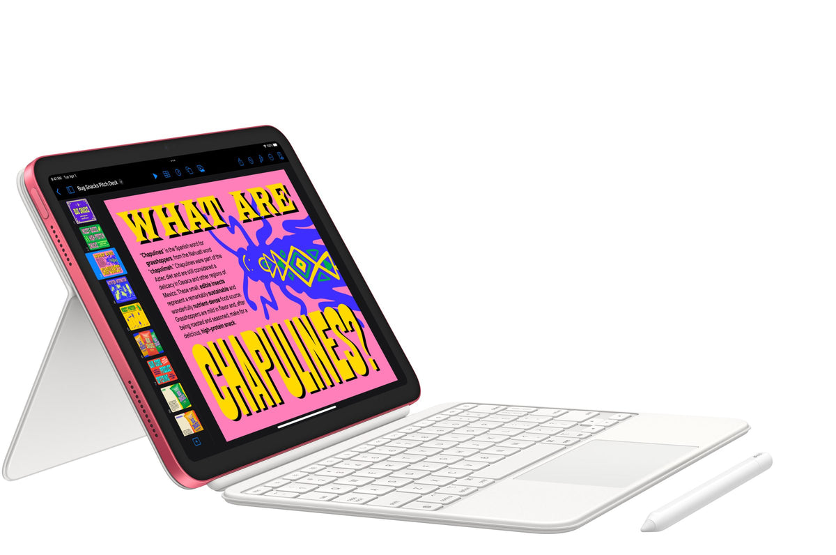 iPad 11th Gen (A16) - Laptop-style typing, in two pieces.