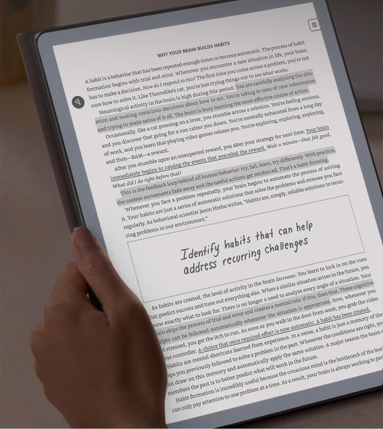 Kindle Scribe (3rd Gen) - Just right in any light.