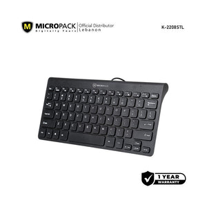 Micropack Mini Ultra Slim Wired Keyboard 78-Key English (K-2208STL)