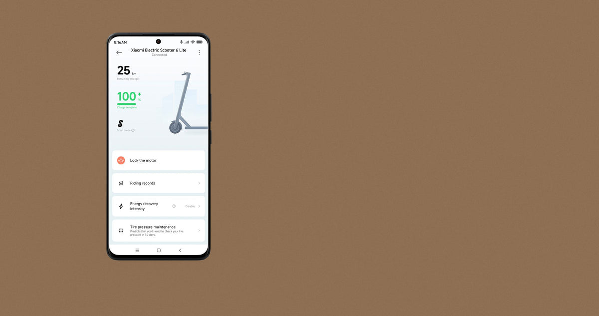 Xiaomi Electric Scooter 6 Lite - Your speed, your app.