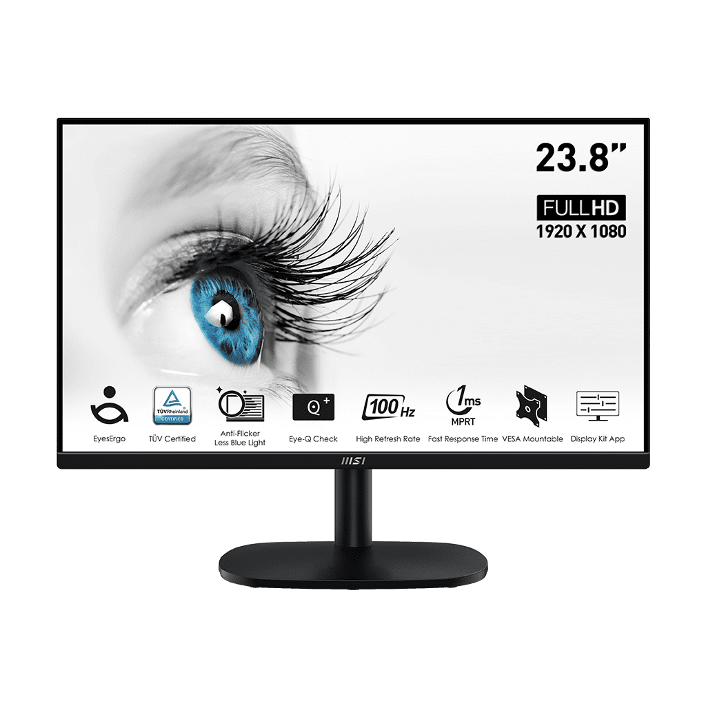 MSI PRO MP245V (24-inch FullHD Monitor, 100Hz, 1ms, Eye-Q Check)