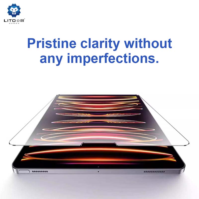 Lito Max+ Tempered Glass Screen Protector (With Easy Applicator) For Apple iPad 7/8/9