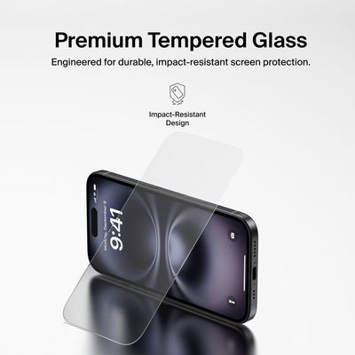 Belkin TemperedGlass Screen Protector for iPhone 17 Pro (With Easy Align Tray)