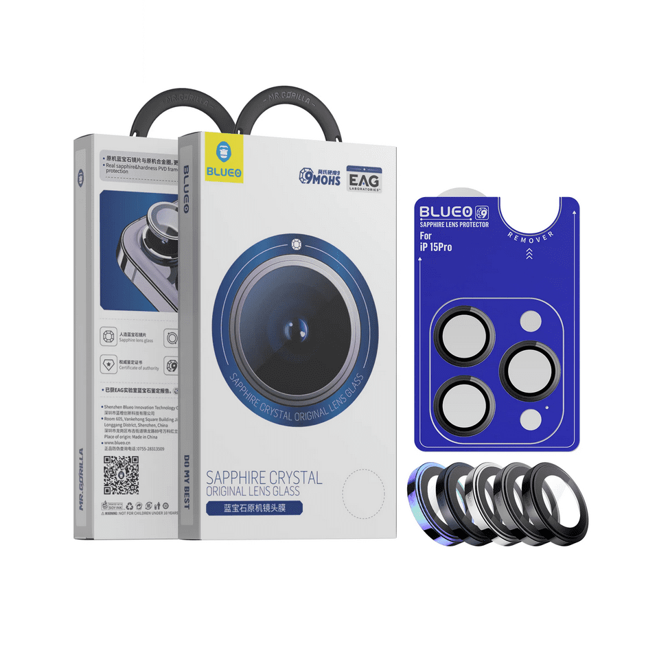 Blueo Sapphire Crystal | Apple iPhone 16 / 16 Plus / 16 Pro / 16 Pro Max Lens Protector