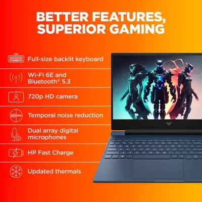 HP VICTUS 15 FA2013DX (Core I5-13420H, 512GB NVME/8GB DDR4, 15.6" FHD 144HZ, RTX 3050 6GB, WIN 11/ MICA SILVER)