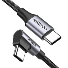 UGREEN USB-C to USB-C (3A/60W PD/QC4.0 | Angled) | Fast Charge & Sync Cable