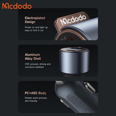 Mcdodo 75W 2-Port Digital Display Car Charger