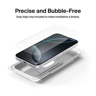 Belkin TemperedGlass Screen Protector for iPhone 17 (With Easy Align Tray)