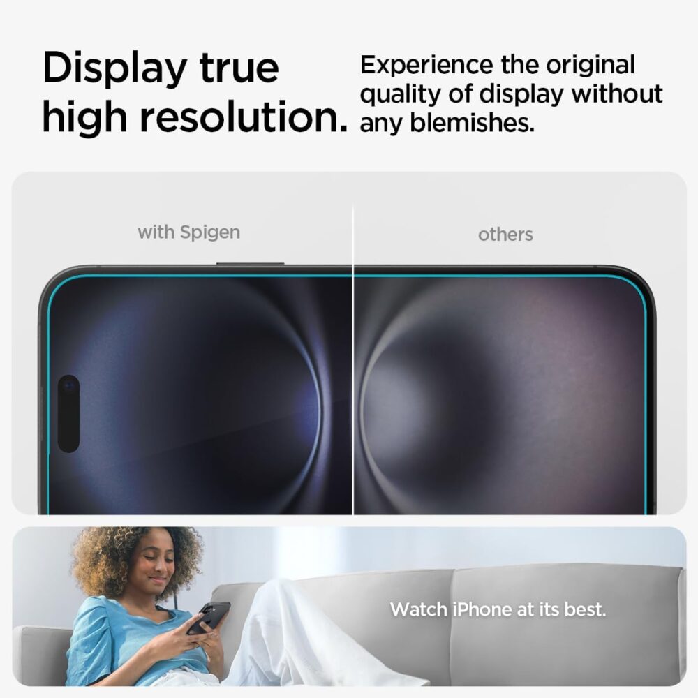 Spigen [GlasTR EZ FIT] | Tempered Glass Screen Protector For Apple iPhone 15/16