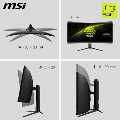 MSI MAG 342CQR E2 (34-inch UWQHD Curved Gaming Monitor, 180Hz, 1ms, 1500R, HDR Ready, VA, 1ms)