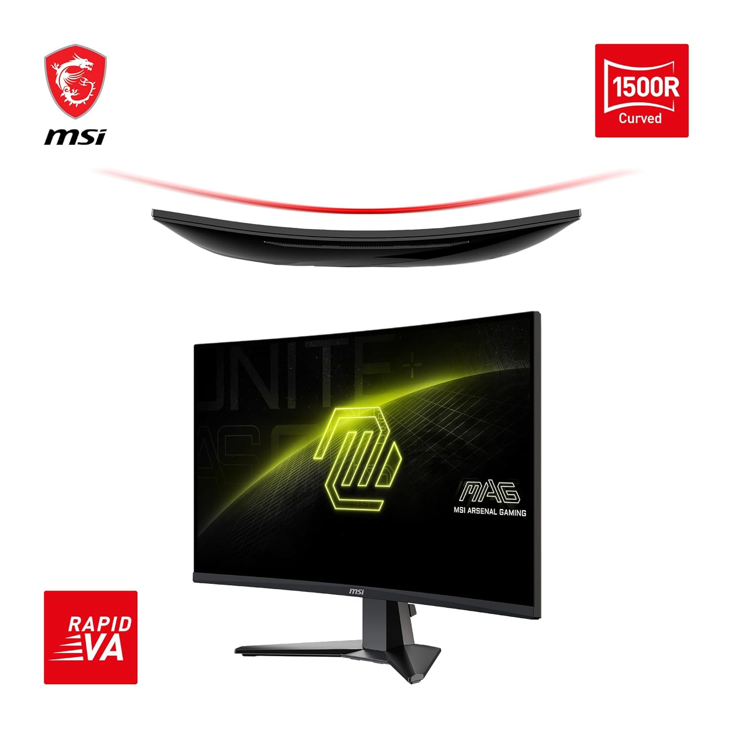 MSI MAG 27CQ6F (27-inch Curved Gaming Monitor, 180Hz, 1ms, 1500R, Rapid VA)