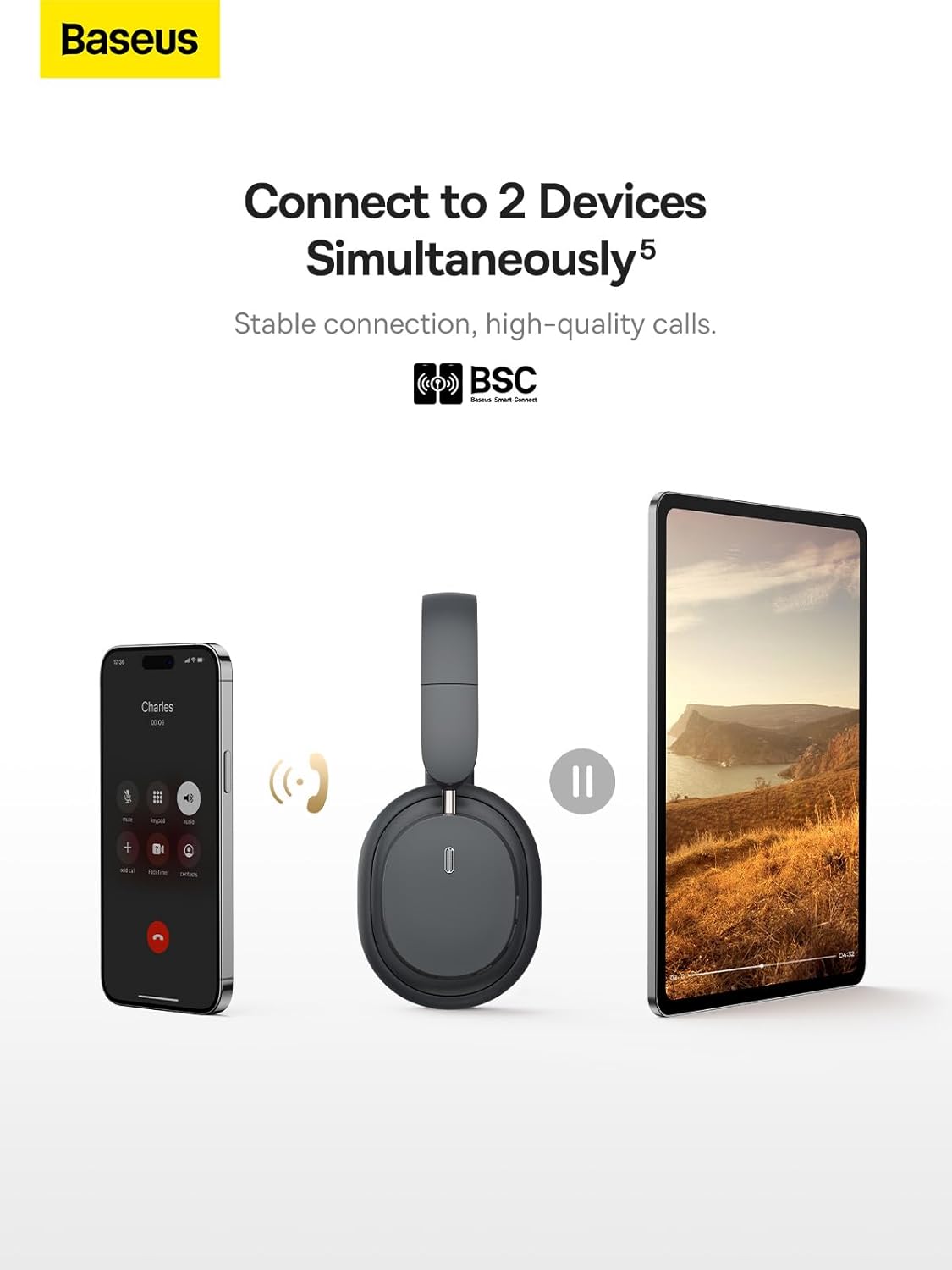 Baseus Bowie D05 (Wireless HiFi Headphones with Immersive Spatial Audio and Deep Bass)