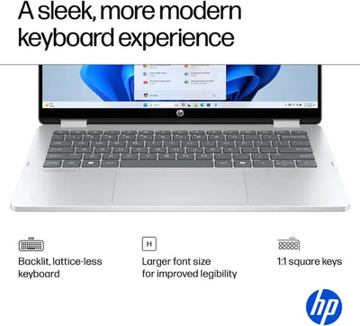 HP OMNIBOOK 5 FLIP 14-FP0023DX (CORE 7 150U, 512GB NVME/16GB DDR5 ON BOARD, 14"2K X360 TOUCHSCREEN, INTEL, WIN 11 / GLACIER SILVER)