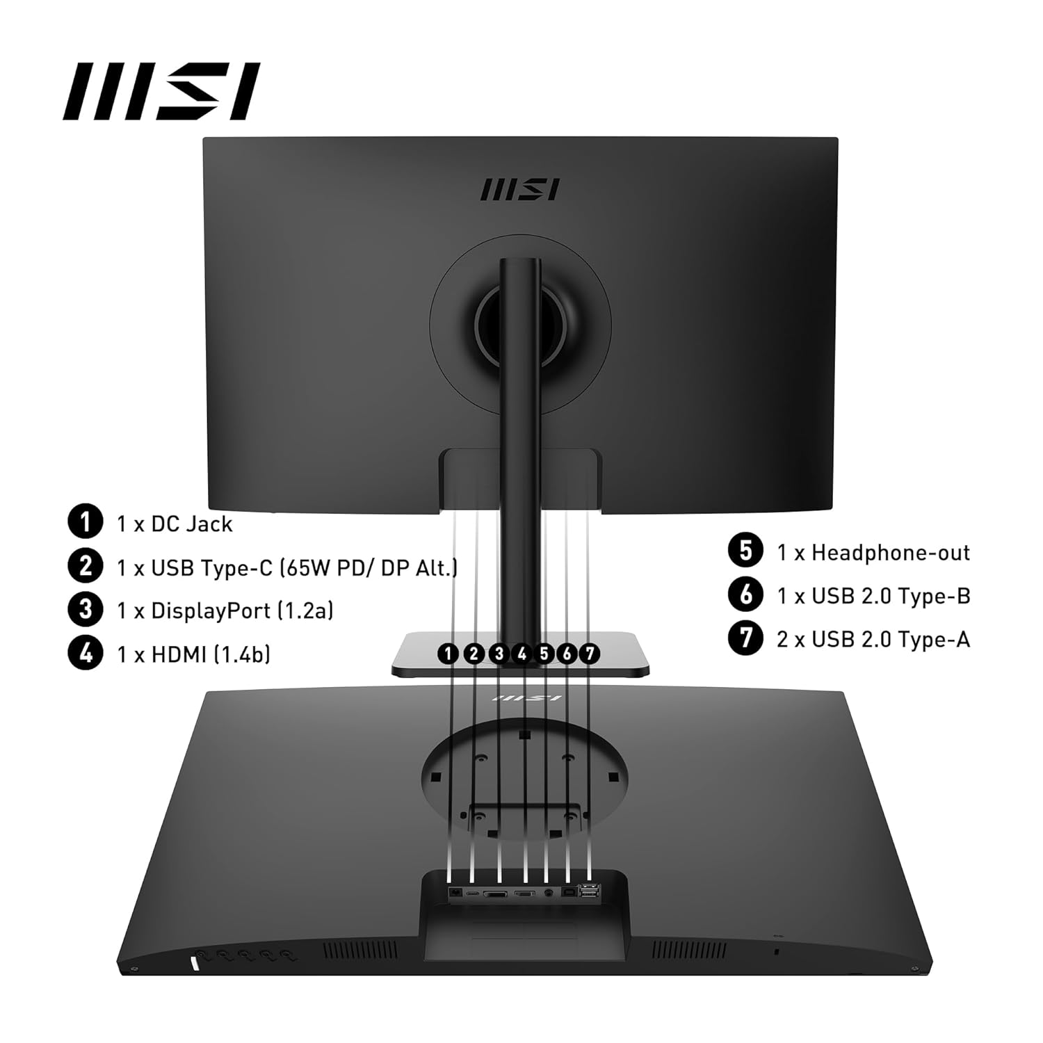 MSI Modern MD272XP (27-inch FullHD Monitor, HDR Ready, 100Hz, 1ms)
