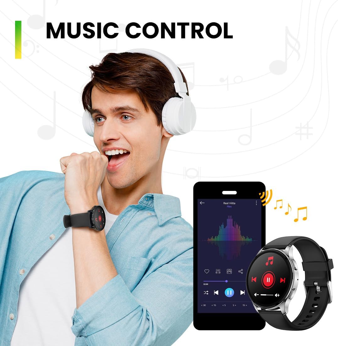 Amazfit Pop 3R (1.43" Smartwatch, AMOLED Display, Bluetooth Calling, SpO2, 12-Day Battery Life, AI Assistant, 100 Sports Modes)