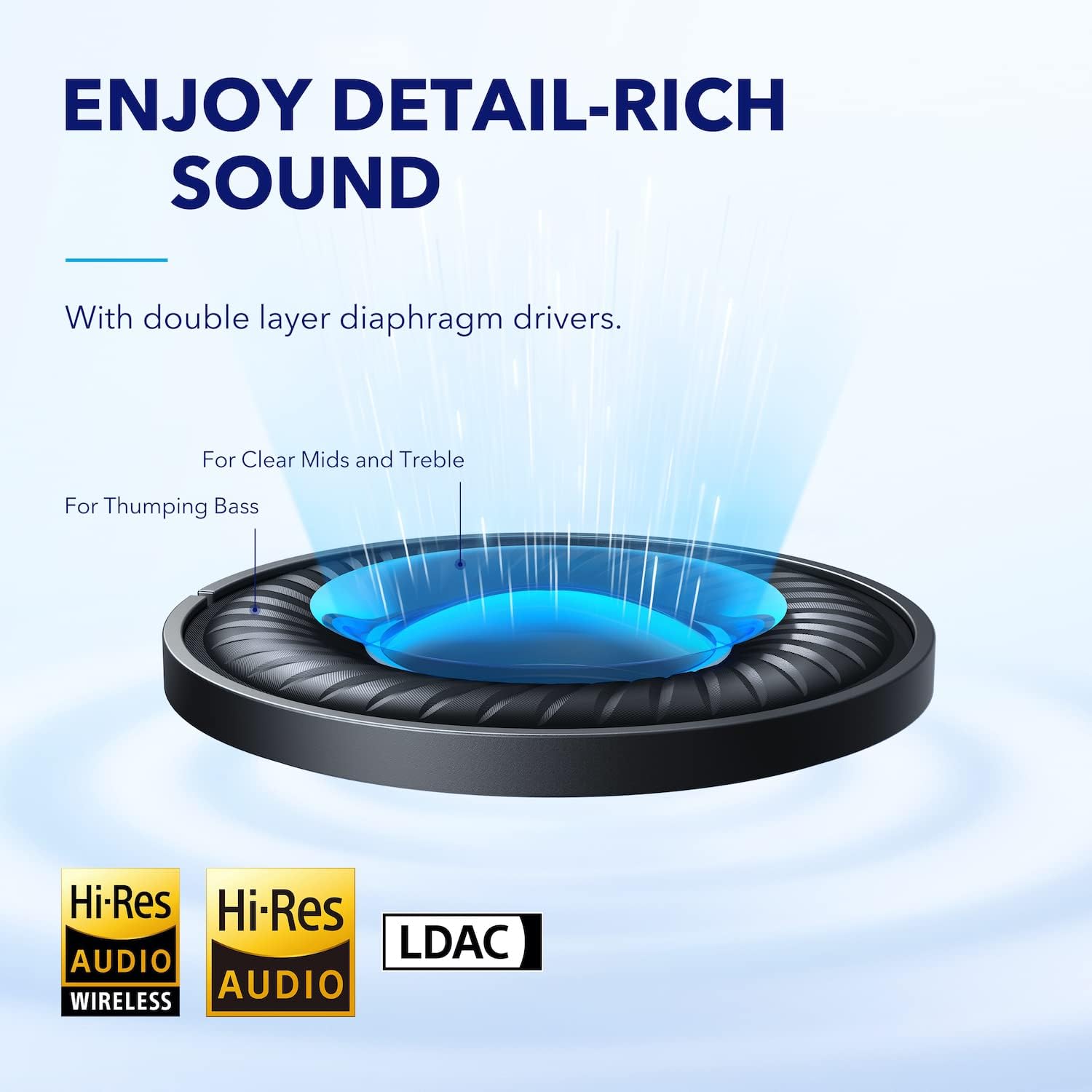 Soundcore by Anker Space Q45 (Adaptive ANC, 50H Playtime, App Control, LDAC Hi-Res, Comfortable Fit)