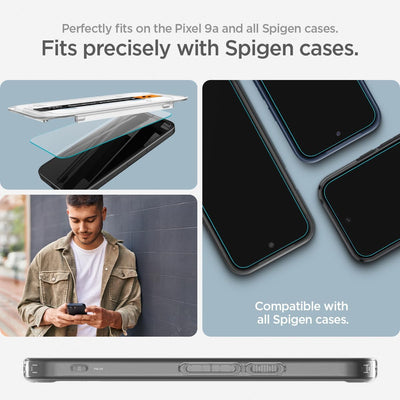Spigen [GlasTR AlignMaster] | Screen Protector For Google Pixel 9a (Pack of 2)