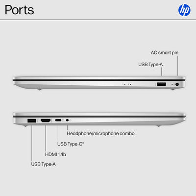 HP 17-CP2025DX (AMD RYZEN 5 7520U, 512GB NVME/8GB DDR5, 17.3" FHD, AMD RADEON, WIN 11 / NATURAL SILVER)