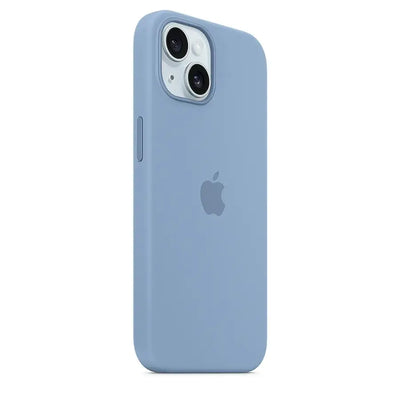 Apple - iPhone 15 Silicone Case with MagSafe - Winter Blue