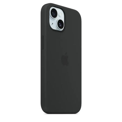 Apple - iPhone 15 Silicone Case with MagSafe - Black