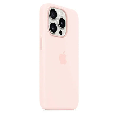 Apple - iPhone 15 Pro Silicone Case with MagSafe - Light Pink