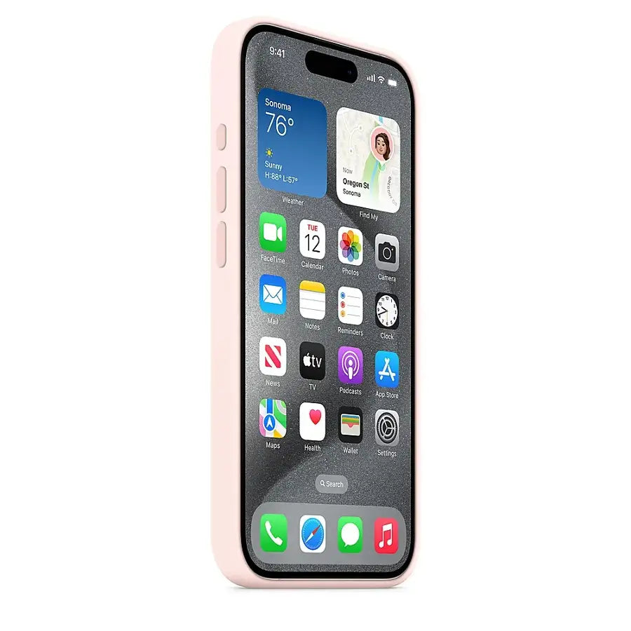 Apple - iPhone 15 Pro Silicone Case with MagSafe - Light Pink