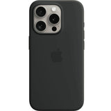 Apple - iPhone 15 Pro Silicone Case with MagSafe - Black in Lebanon - OutGeeked