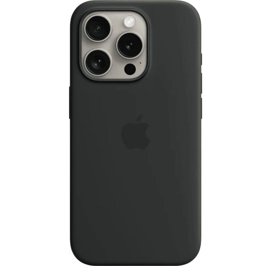 Apple - iPhone 15 Pro Silicone Case with MagSafe - Black in Lebanon - OutGeeked