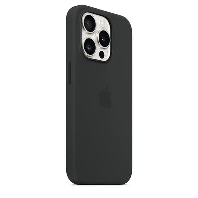 Apple - iPhone 15 Pro Silicone Case with MagSafe - Black