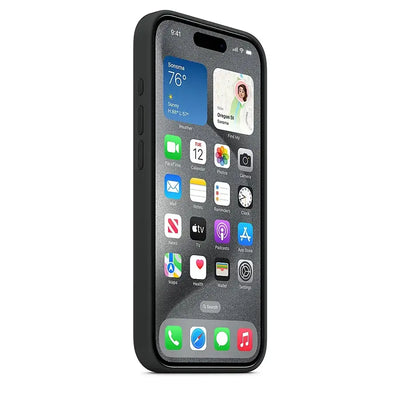 Apple - iPhone 15 Pro Silicone Case with MagSafe - Black
