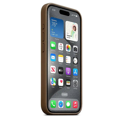 Apple - iPhone 15 Pro FineWoven Case with MagSafe - Taupe
