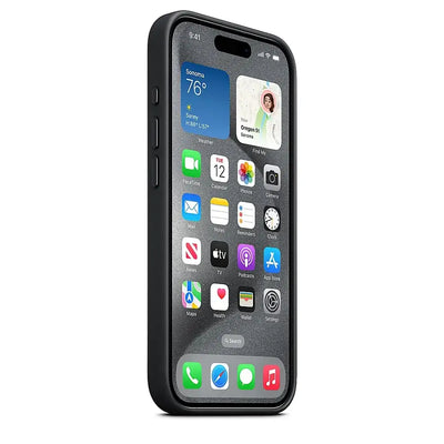 Apple - iPhone 15 Pro FineWoven Case with MagSafe - Black