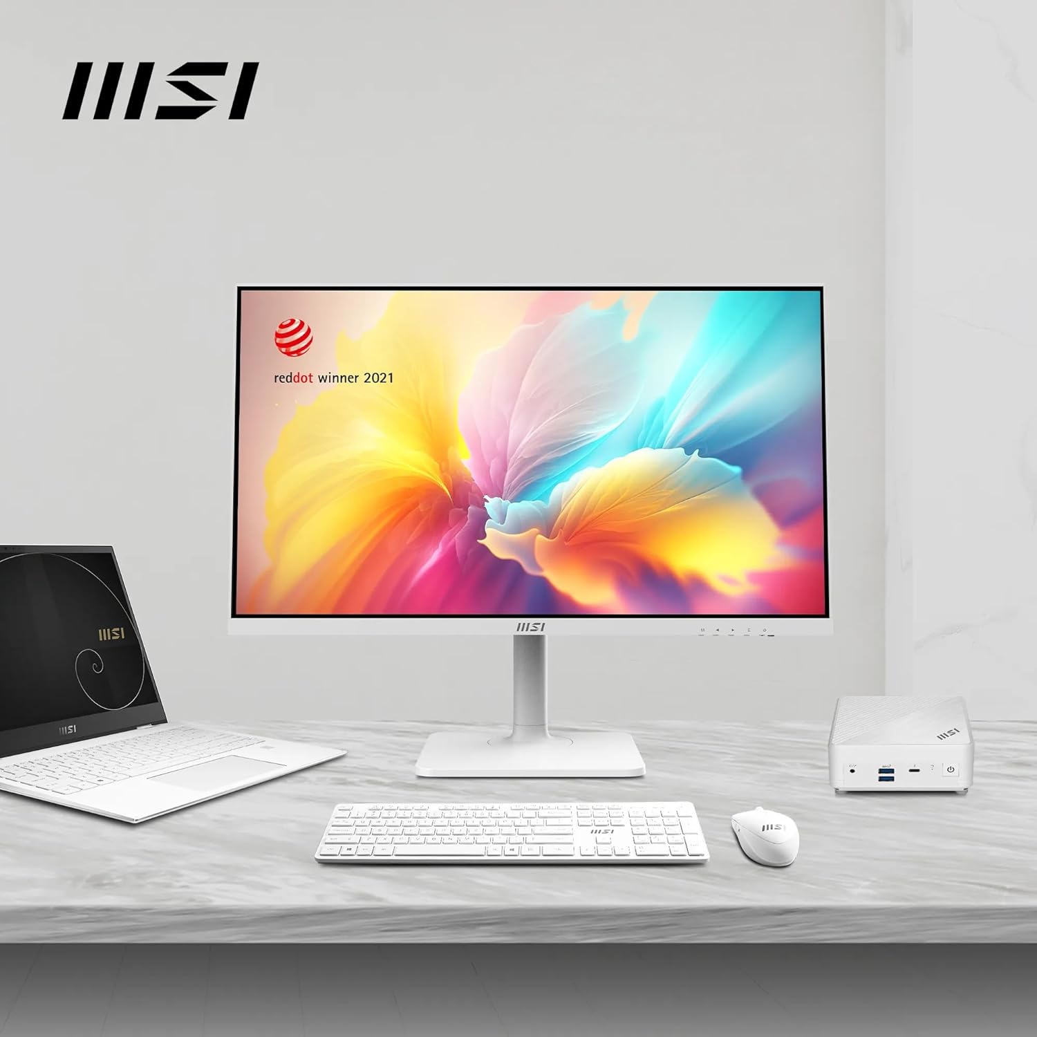 MSI MODERN MD272XPW (White 27-inch FullHD Monitor, 100Hz, Built-in Speakers)