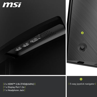 MSI MAG 276CXF (27-inch FullHD Curved Gaming Monitor, Rapid VA, 280Hz, 0.5ms, AI Vision)