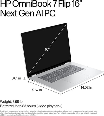 HP Omnibook 7 Flip 16-AU0070 (Intel Core Ultra 7 265V, 16GB/512GB, 16-inch FHD X360, Intel Arc 140V, WIN11)