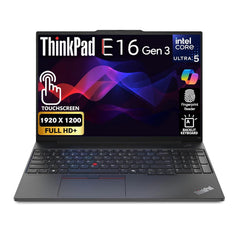 LENOVO THINKPAD E16 GEN 3 21SSS49A00 (CORE ULTRA 5 225H, 512GB NVME/8GB DDR5, 16" WUXGA (1920 x 1200), INTEL, DOS/LENOVO CASE)