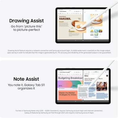 Samsung Galaxy Tab S11 X730 (11-inch, S-Pen, IP68, Google Gemini)