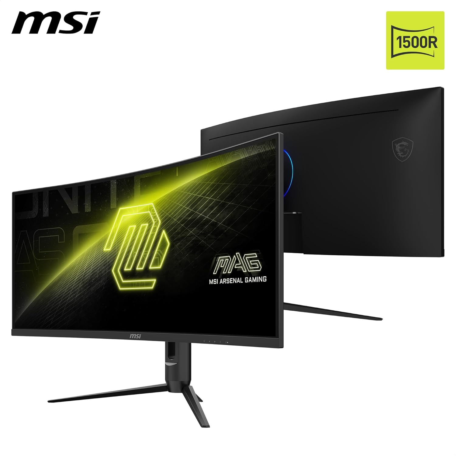 MSI MAG 342CQR E2 (34-inch UWQHD Curved Gaming Monitor, 180Hz, 1ms, 1500R, HDR Ready, VA, 1ms)