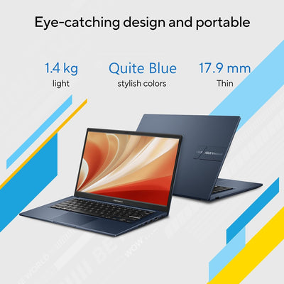 ASUS VIVOBOOK X1404VA-I512256 (CORE I5-1334U, 256GB NVME/12GB DDR4, 14" FHD, INTEL, WIN 11 / QUIET BLUE)