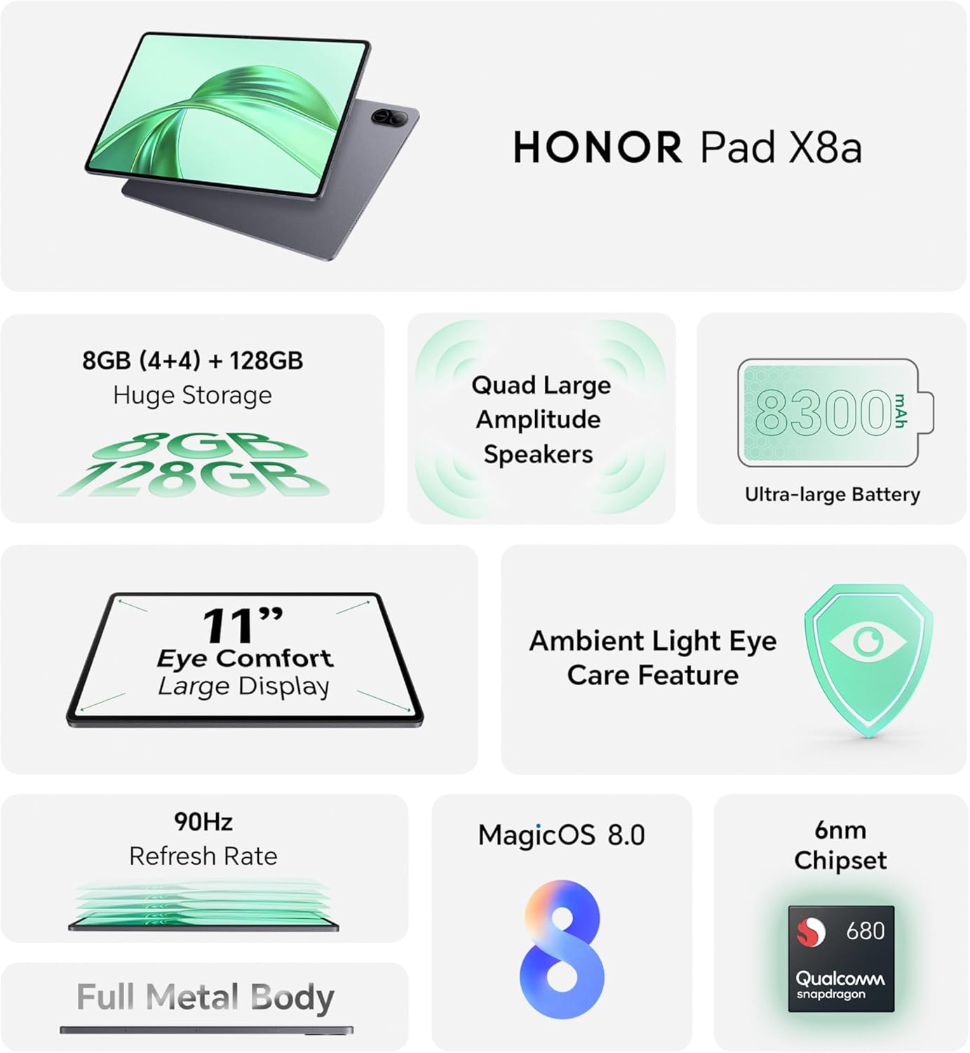Honor Pad X8a 4GB/128GB (With Cover)