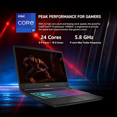 MSI KATANA 15 HX B14WGK-404XLB (Core i9-14900HX, 1TB NVME/16GB DD5, 15.6" QHD (2560x1440) 165HZ, RTX 5070 DDR7 8GB, DOS)