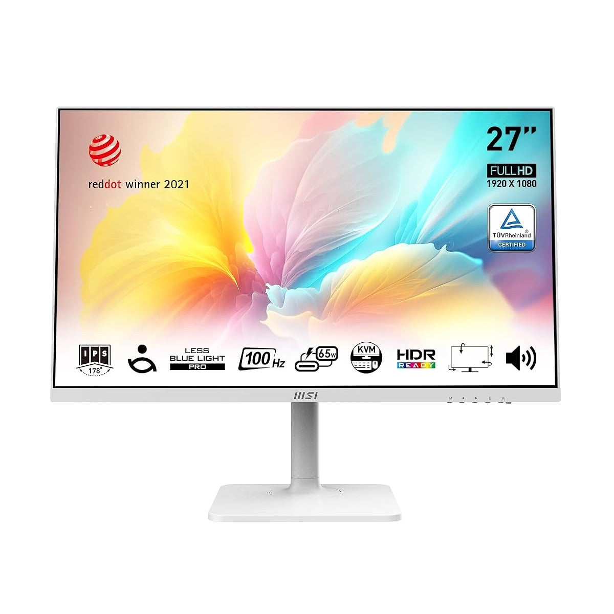 MSI MODERN MD272XPW (White 27-inch FullHD Monitor, 100Hz, Built-in Speakers)