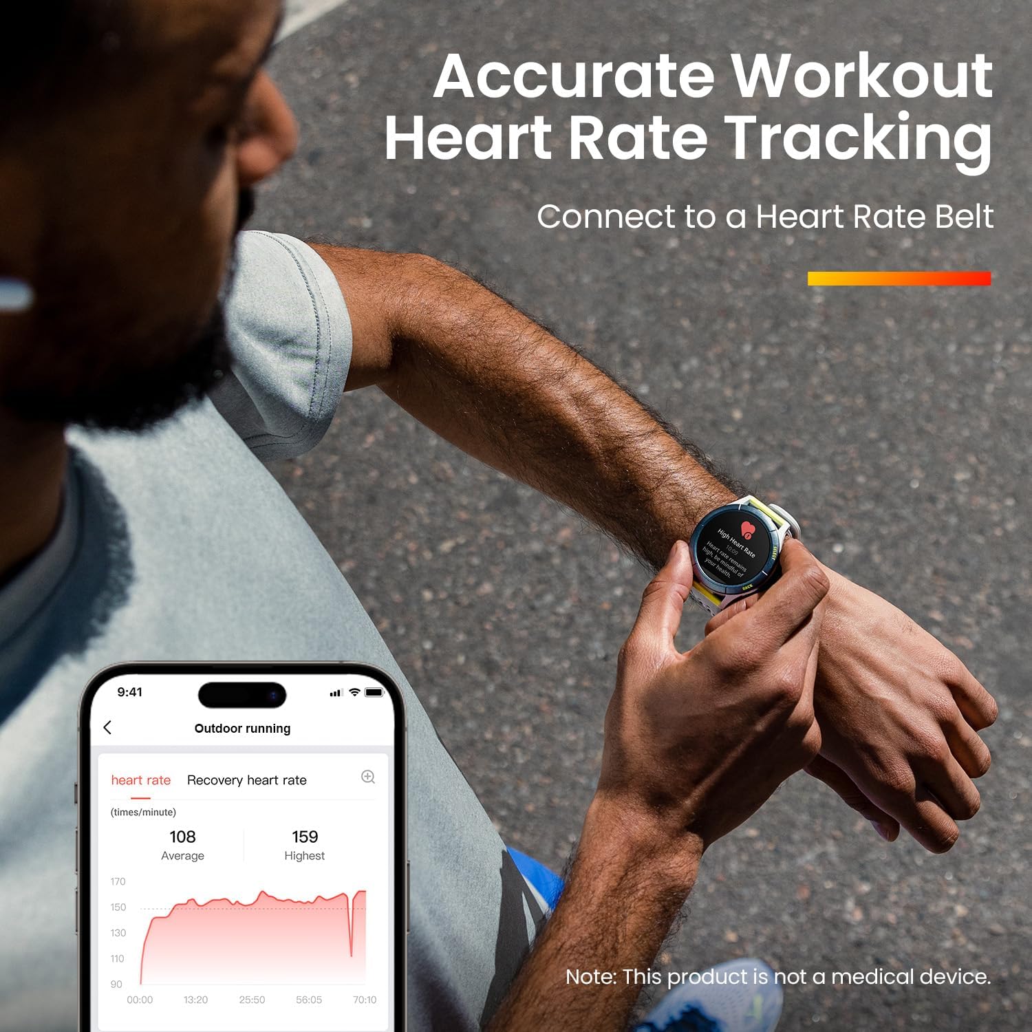 Amazfit Cheetah Round (Dual-Band GPS, Route Navigation & Offline Maps, Training Template, Heart Rate Monitor)
