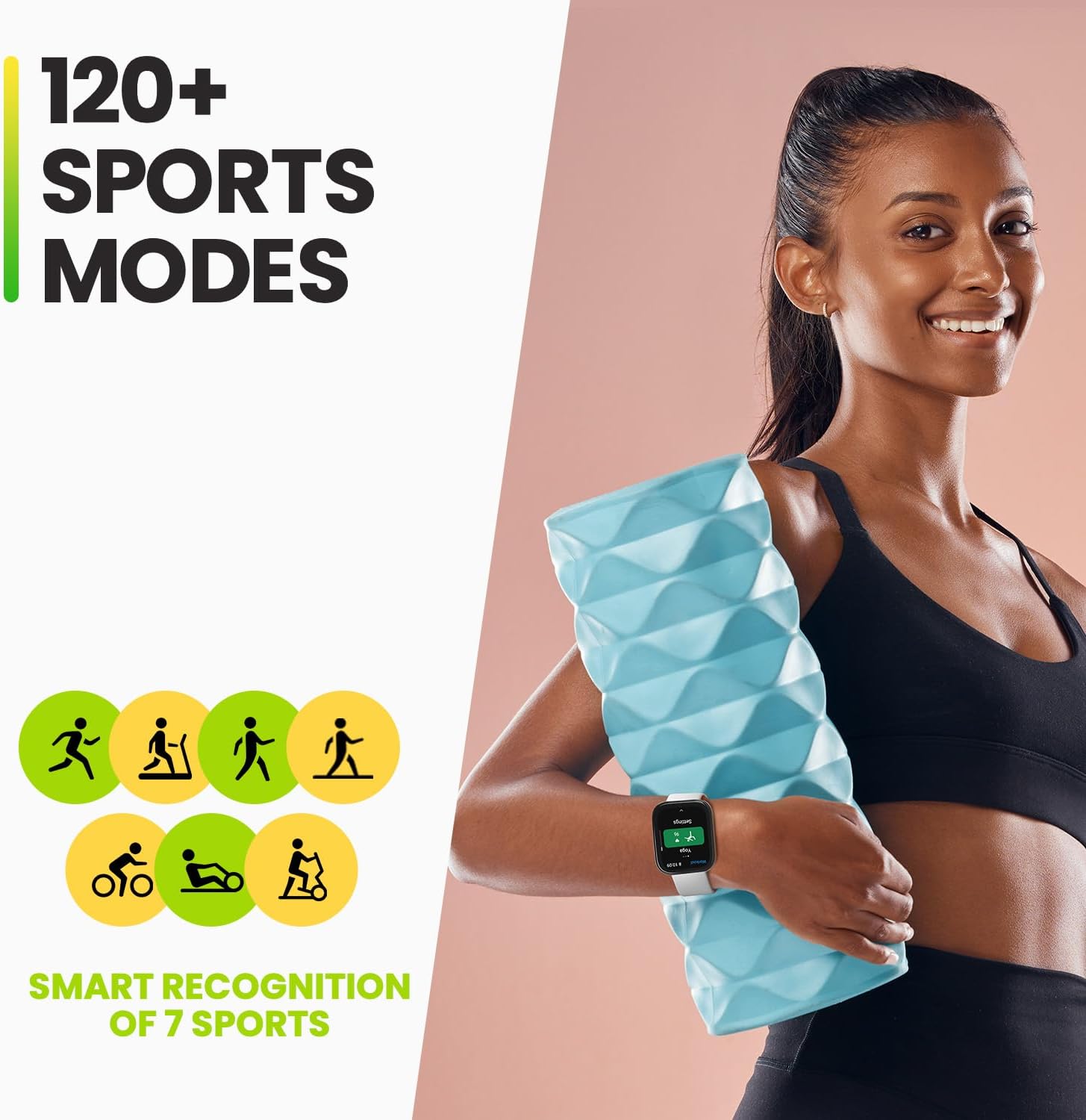 Amazfit BIP 5 (46mm Smartwatch, GPS, Bluetooth Calling, 10-Day Battery, Heart-Rate & VO2 Max, Sleep Health Monitoring, AI Fitness)