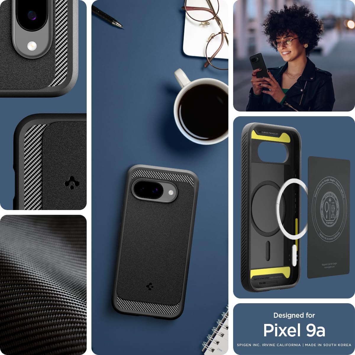 Spigen Rugged Armor Magfit | Google Pixel 9a Case