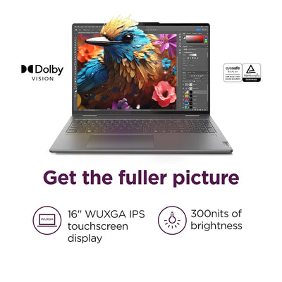 LENOVO YOGA 7 16IML9 83DL0002US (Core ULTRA 7 155U, 1TB NVME/16GB DDR5 ON BOARD, 16" WUXGA (1920x1200) X360 TOUCHSCREEN, INTEL, WIN 11 / STORM GREY)