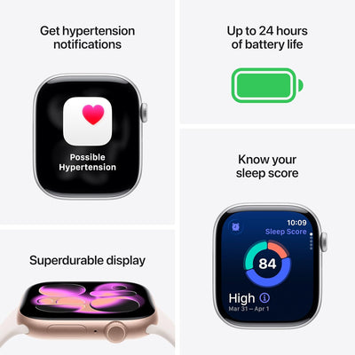 Apple Watch Series 11 (42mm/46mm Aluminium Case, Sleep Score, Fitness Tracker, Health Monitoring, Water Resistant)